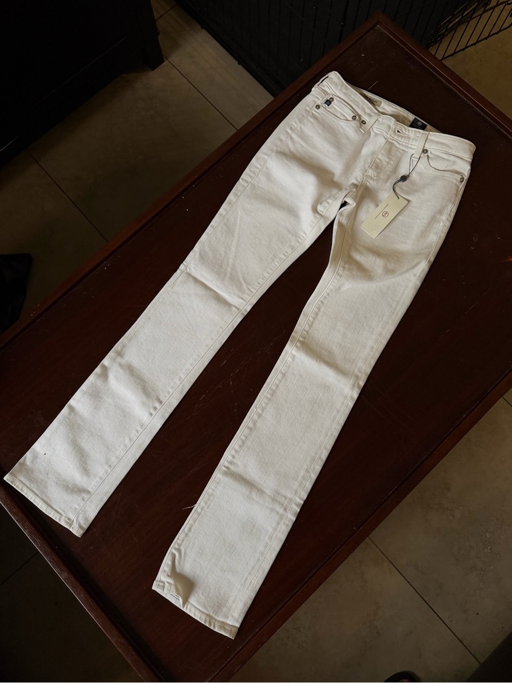 NWT AG Slim Boot Fit White Jeans